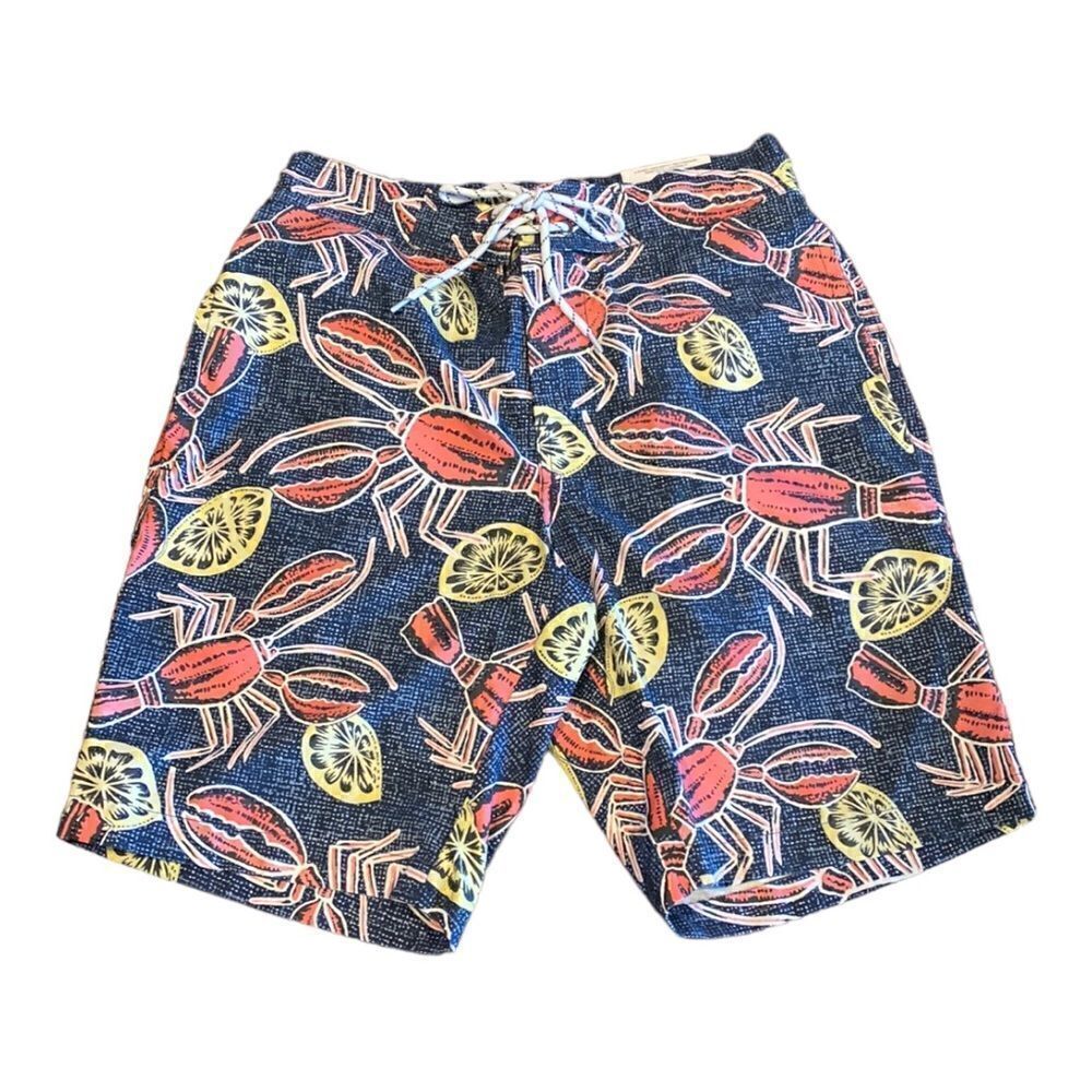 St. John’s Bay Lobster 9” Inseam Men’s UPF 50+ Swim Shorts Size Small